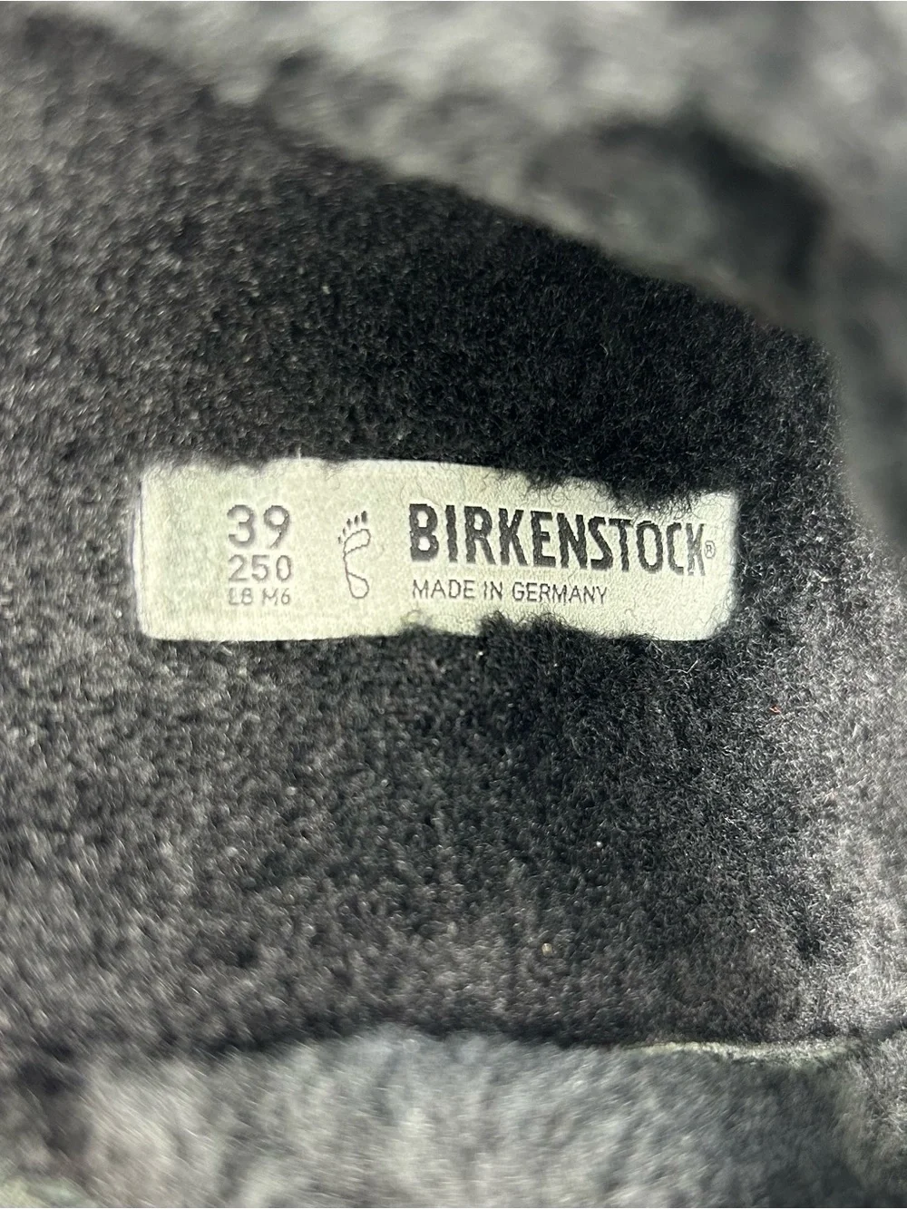Birkenstock Arizona Big Buckle Shearling Black Two Strap Sandals EU 39 US 8